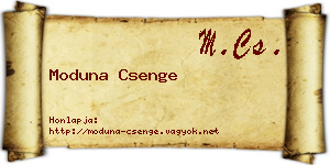 Moduna Csenge névjegykártya